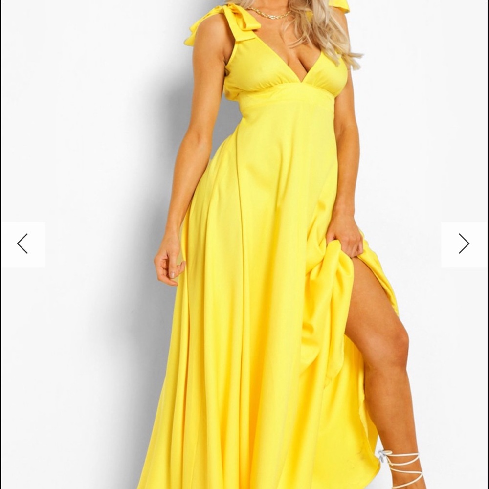 Tie Shoulder Maxi Dress